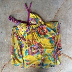 Soft Surroundings Yellow Floral Maxi Dress